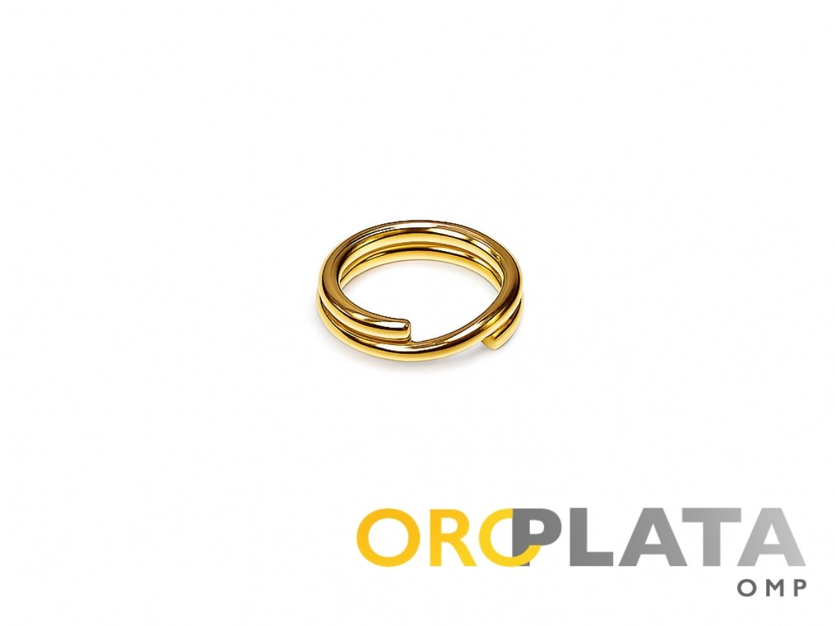 Split ring, yellow gold