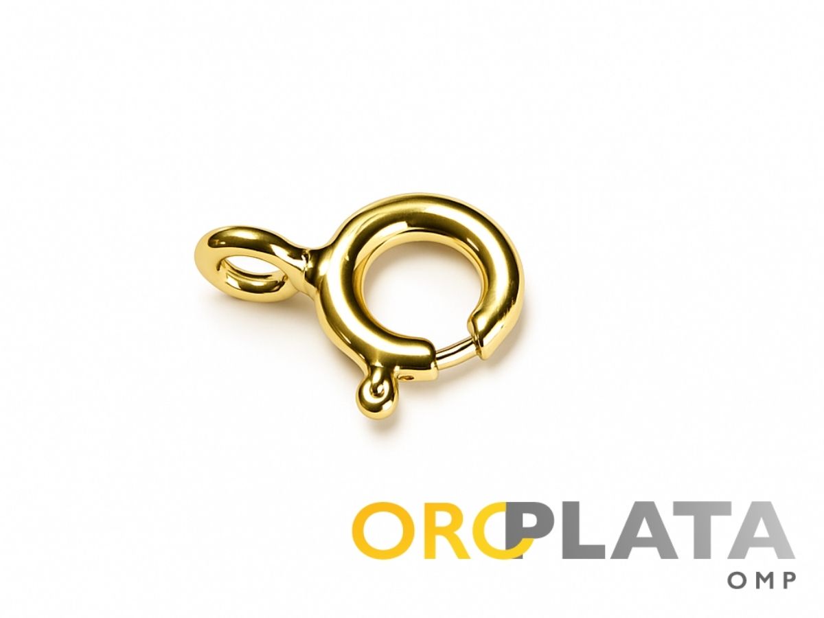 Spring ring, yellow gold