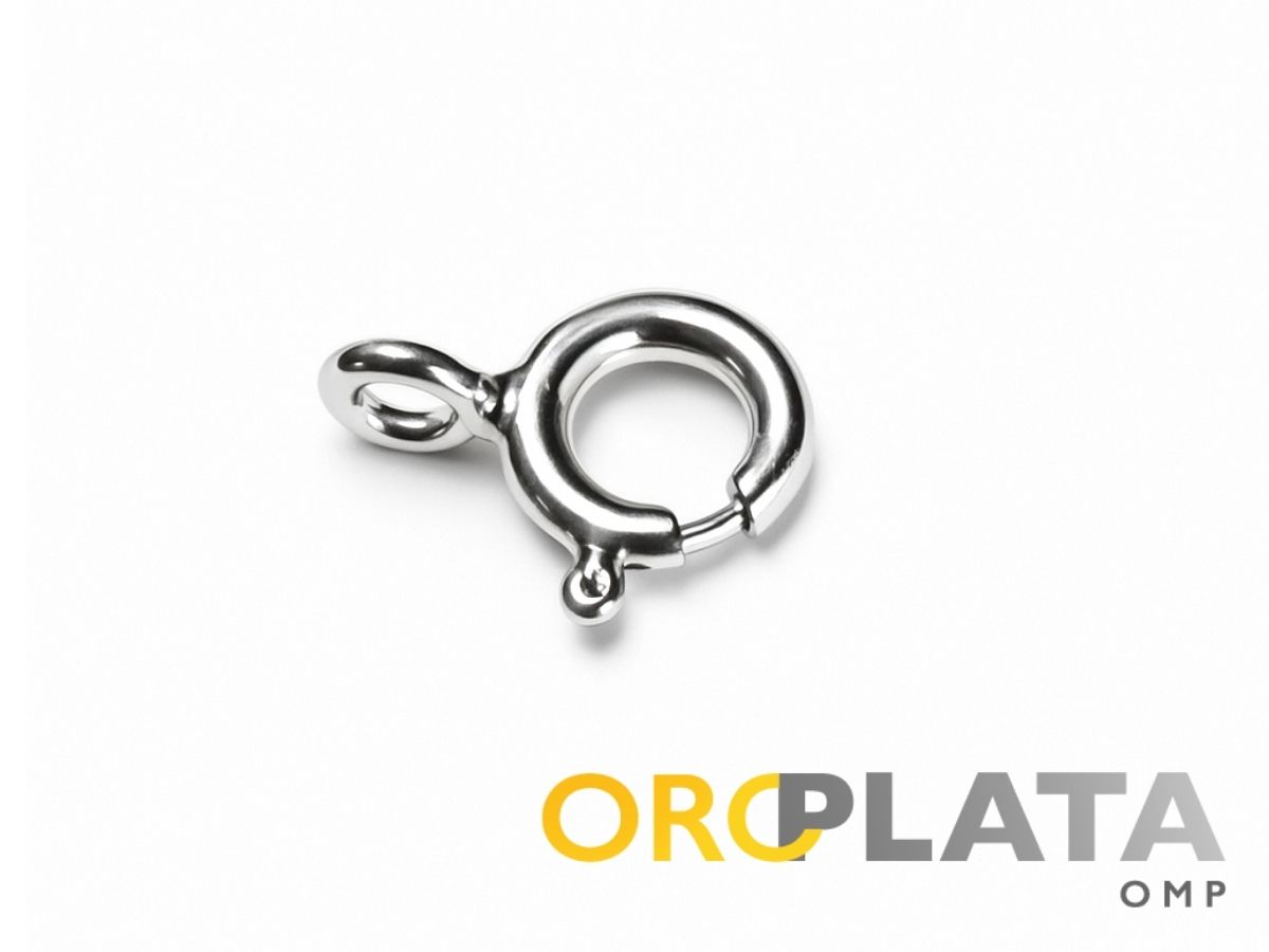 Spring ring, white gold