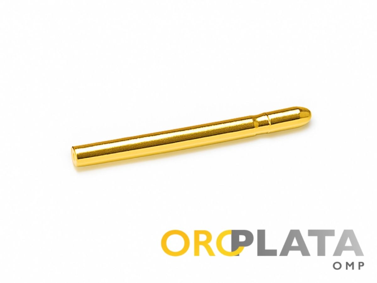 Earring post, yellow gold