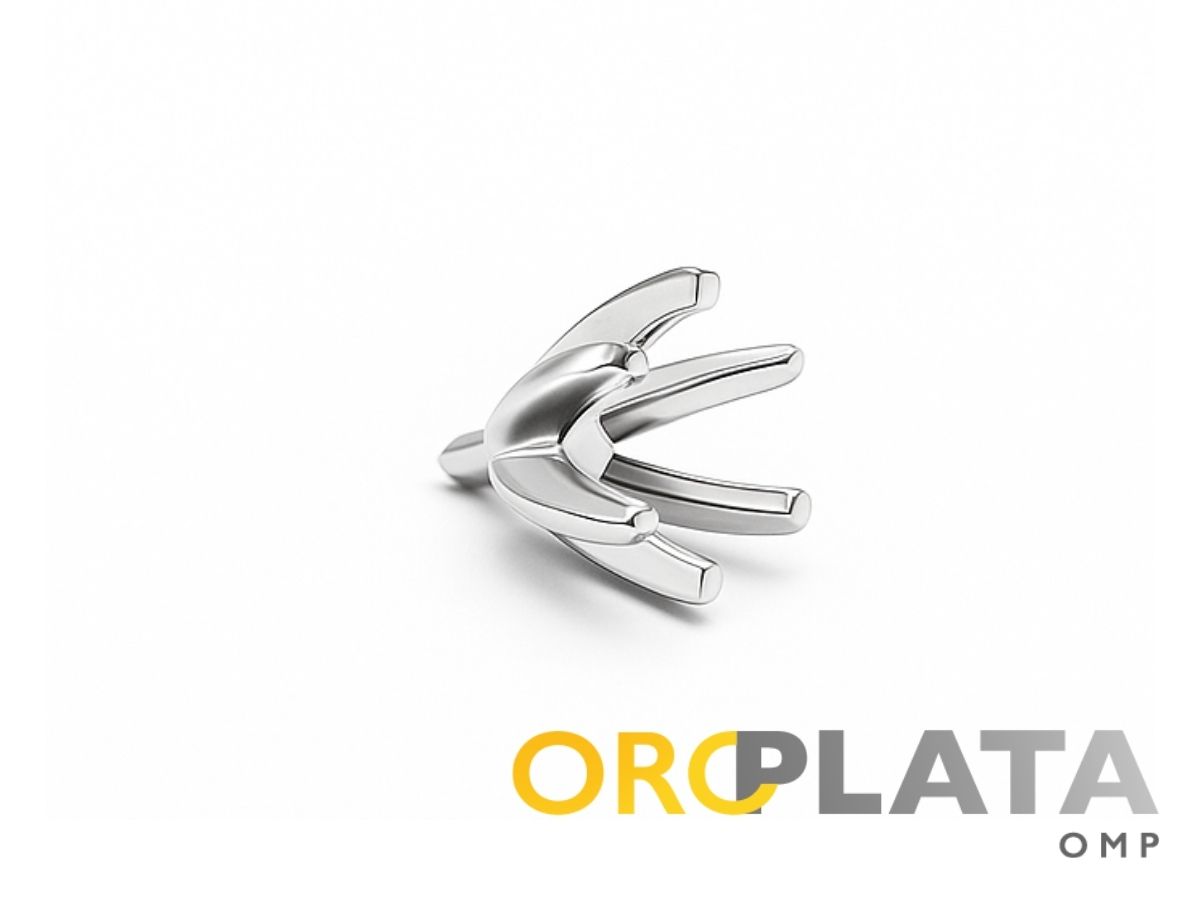 6 prongs setting, white gold