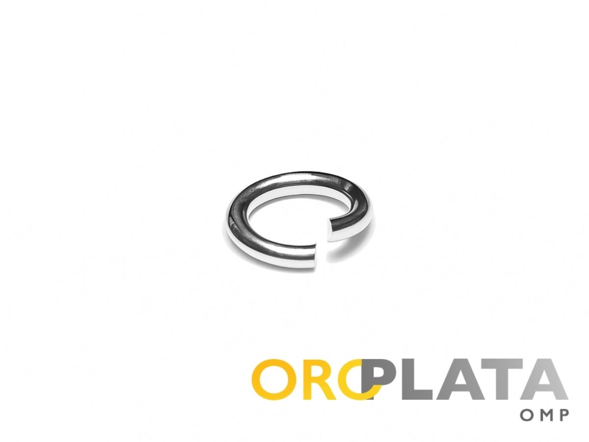 Jump ring, 14K white